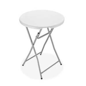 Round Bi-Fold Plastic Cocktail Folding Table