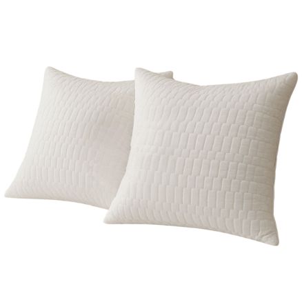 2 x Continental Cotton Fibre Pillows 65 x 65 cm
